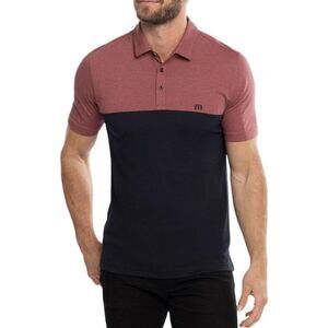 Travis Mathew‎ Red Riverbank Golf Performance Active Polo Shirt Size 2XL